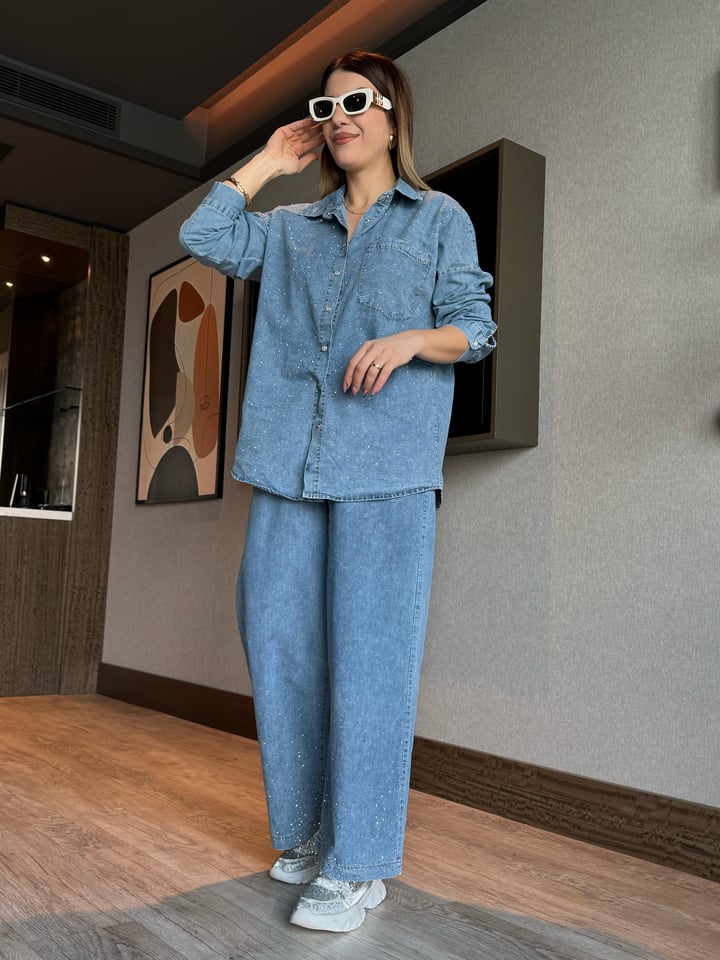 Lumma Taşlı Jean İkili Takım