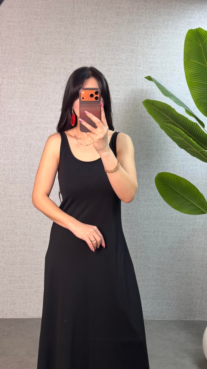 Luni Siyah Çan Elbise