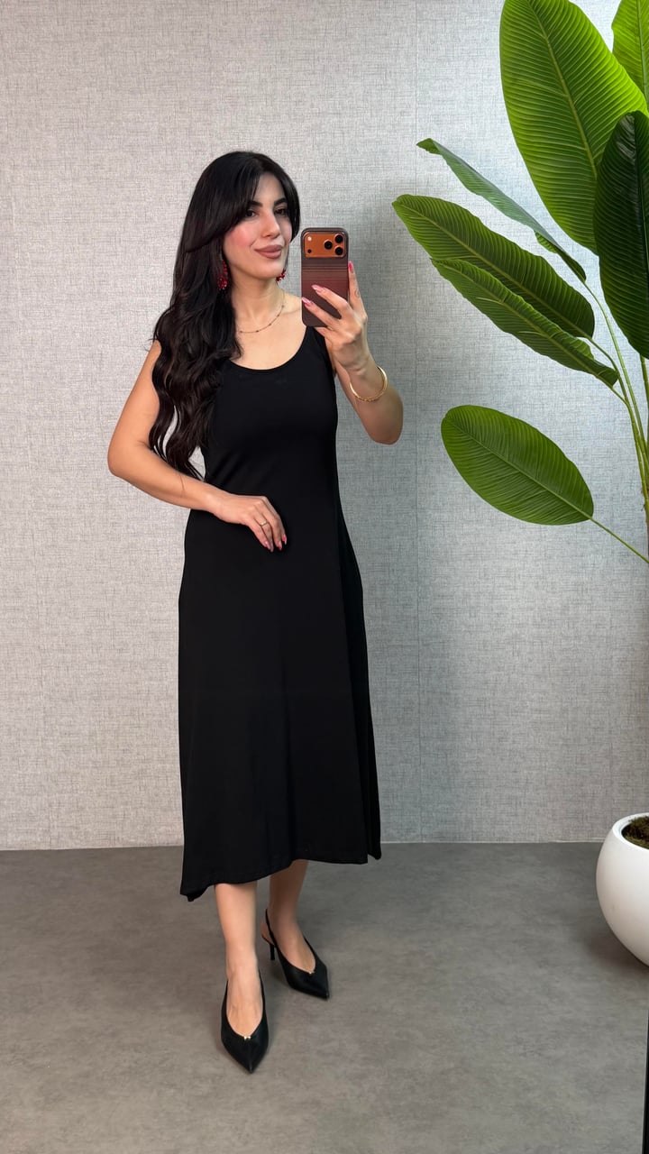 Luni Siyah Çan Elbise