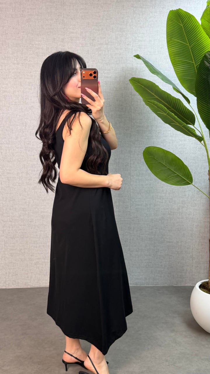 Luni Siyah Çan Elbise