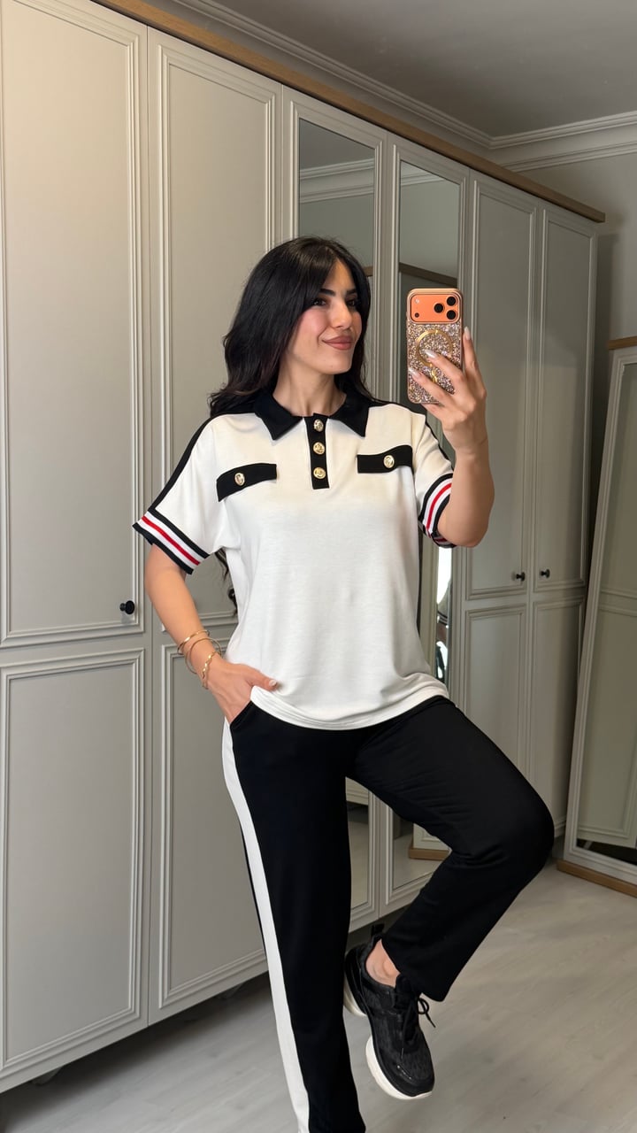 Menna Beyaz İkili Modal Takım