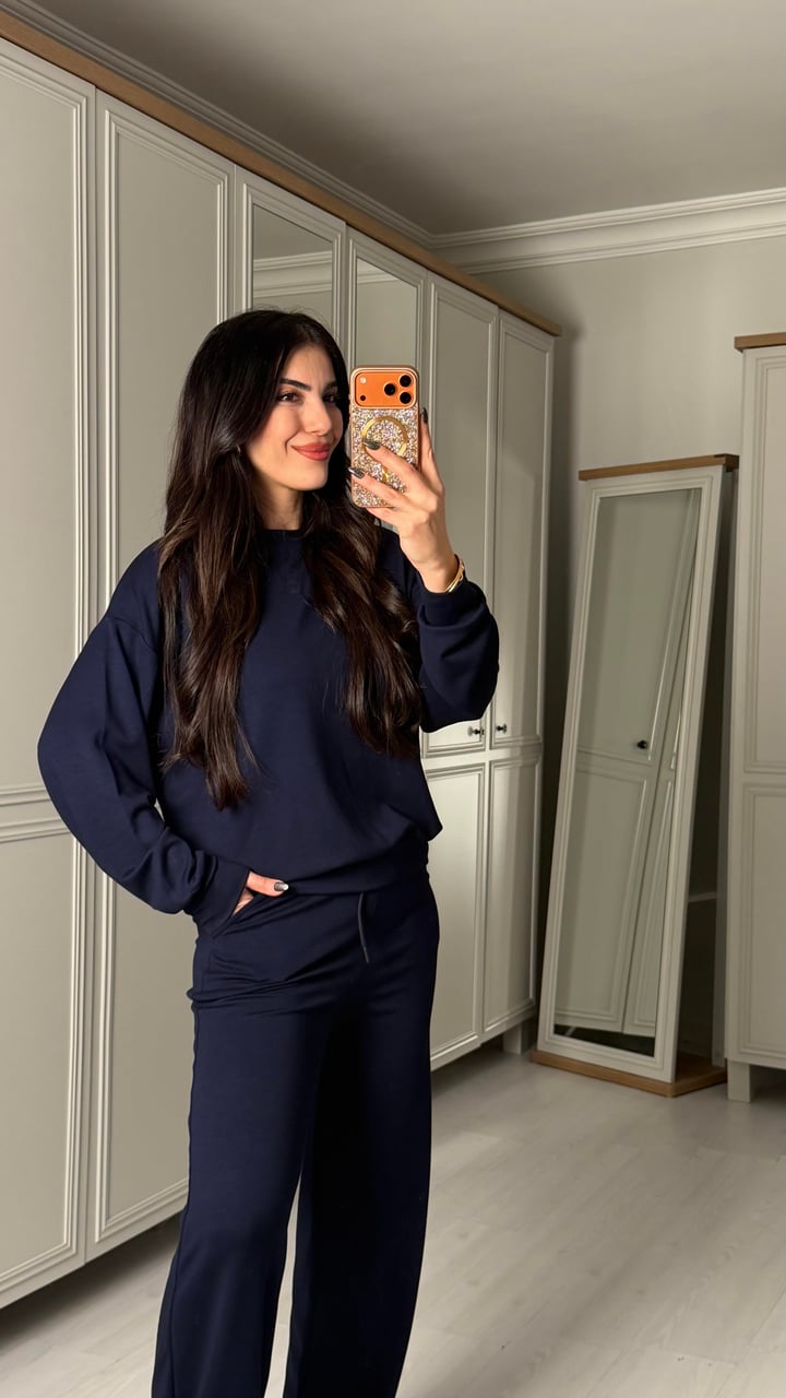 Missi İndigo Mavi Modal İkili Takım