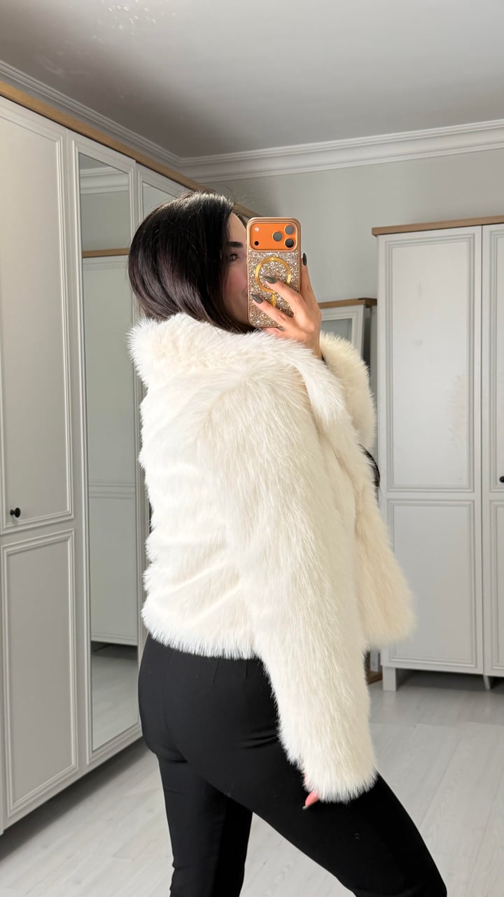 Nave Beyaz Premium Kürk