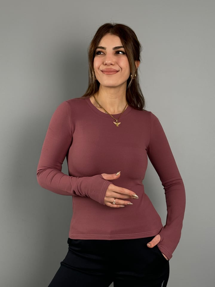 Ofi Oys Gül Kurusu Parmak Geçmeli Bluz
