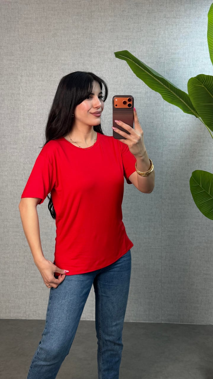 Same Kırmızı Bisiklet Yaka Basic Tişört