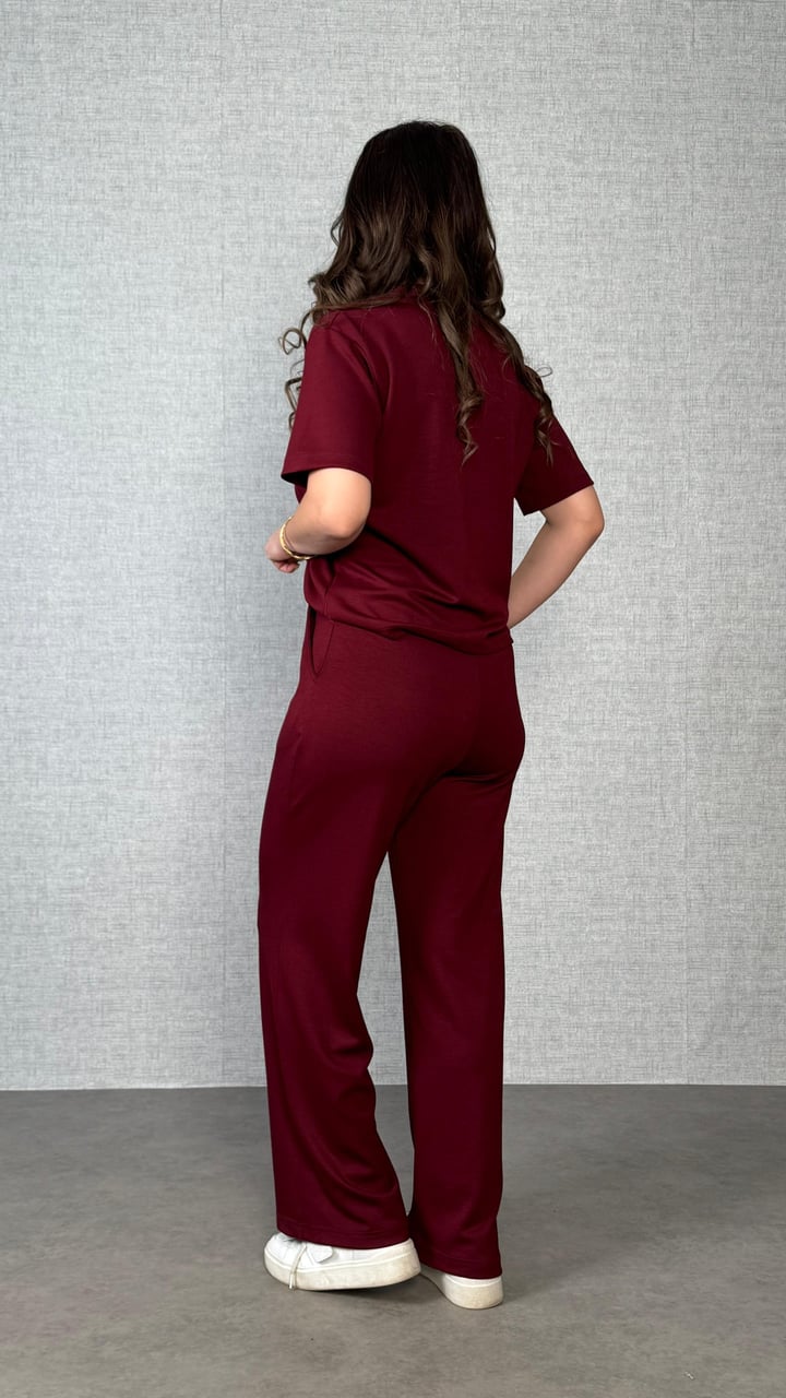 Sies Bordo Modal Basic İkili Takım