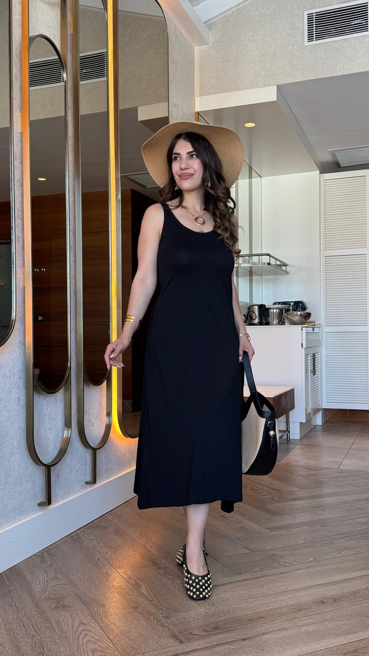 Simola Siyah Çan Elbise