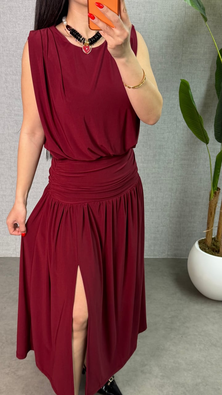 Sonya Bordo Sandy Etekli İkili Takım