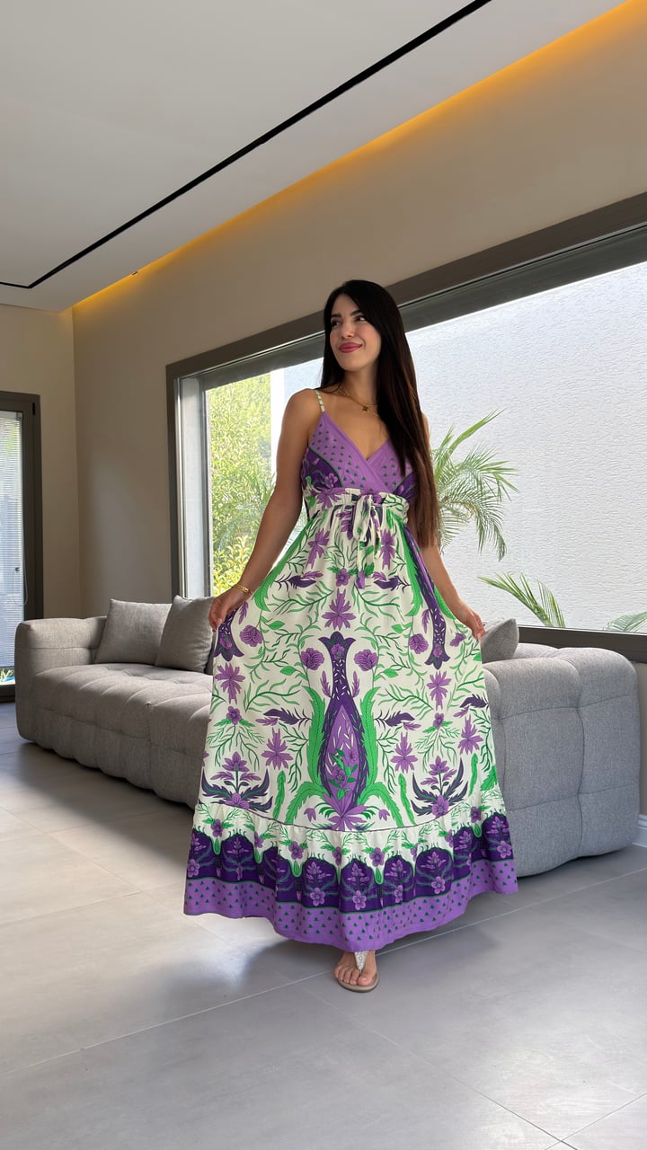 Summer Lila İp Askılı Elbise