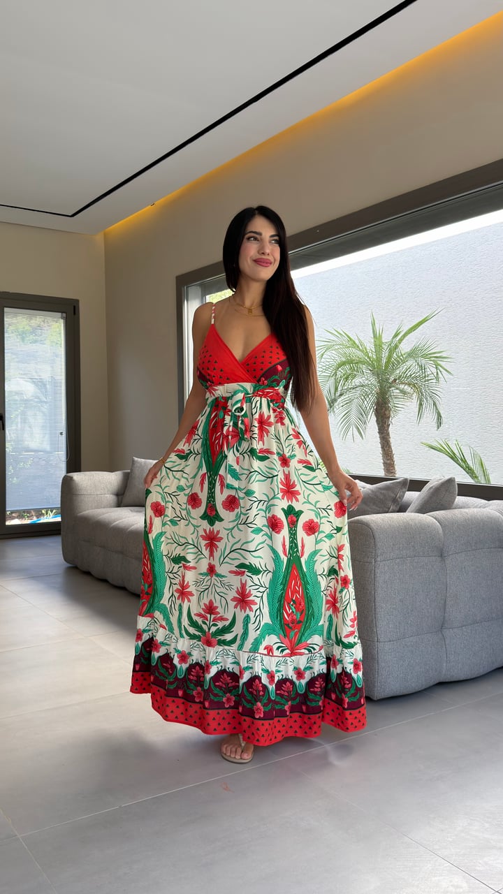 Summer Nar Çiçeği İp Askılı Elbise