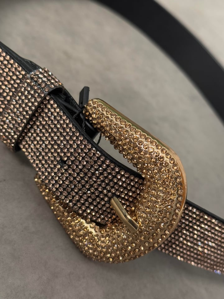 Taşlı Rose Gold Kemer