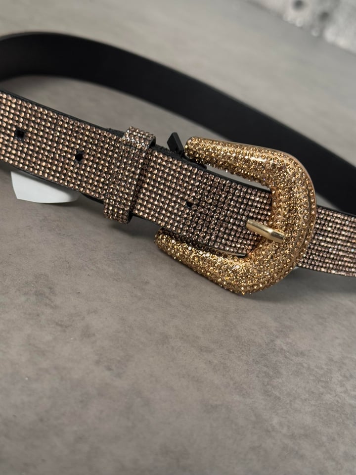 Taşlı Rose Gold Kemer