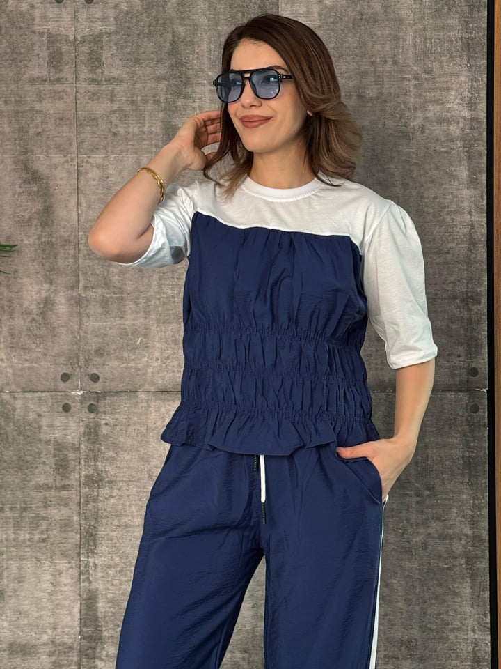 Tote Mavi Krinkıl Paraşüt İkili Takım