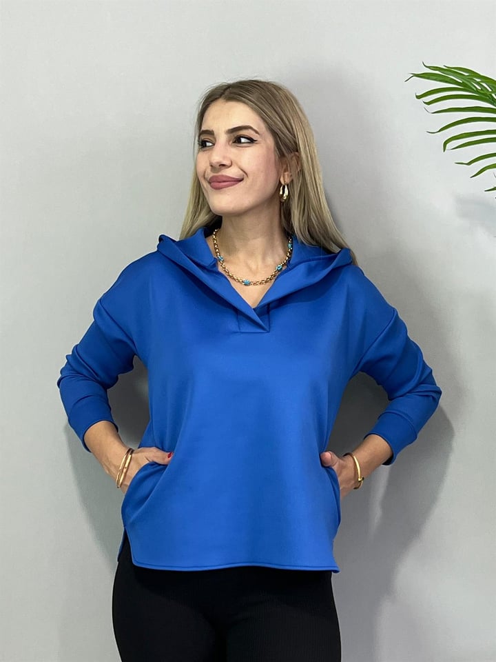 Ventura Mavi Kapüşonlu Sweatshirt