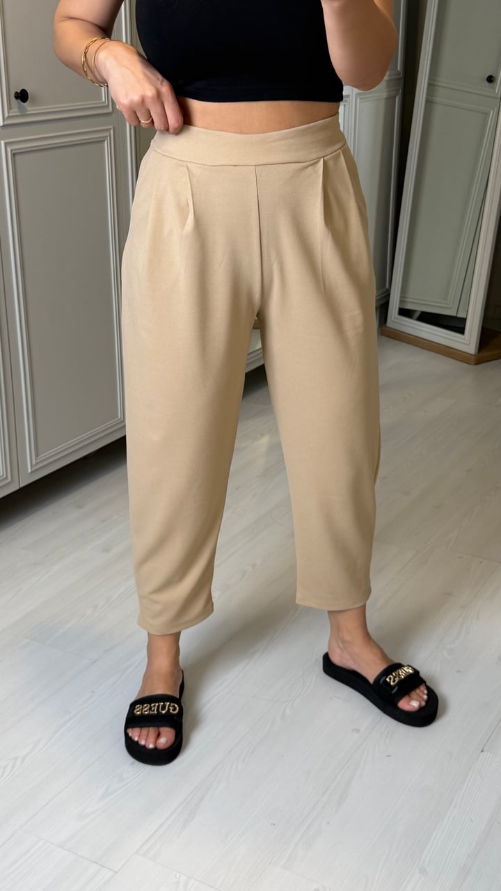 Zenna Taş Rengi Harem Pantolon