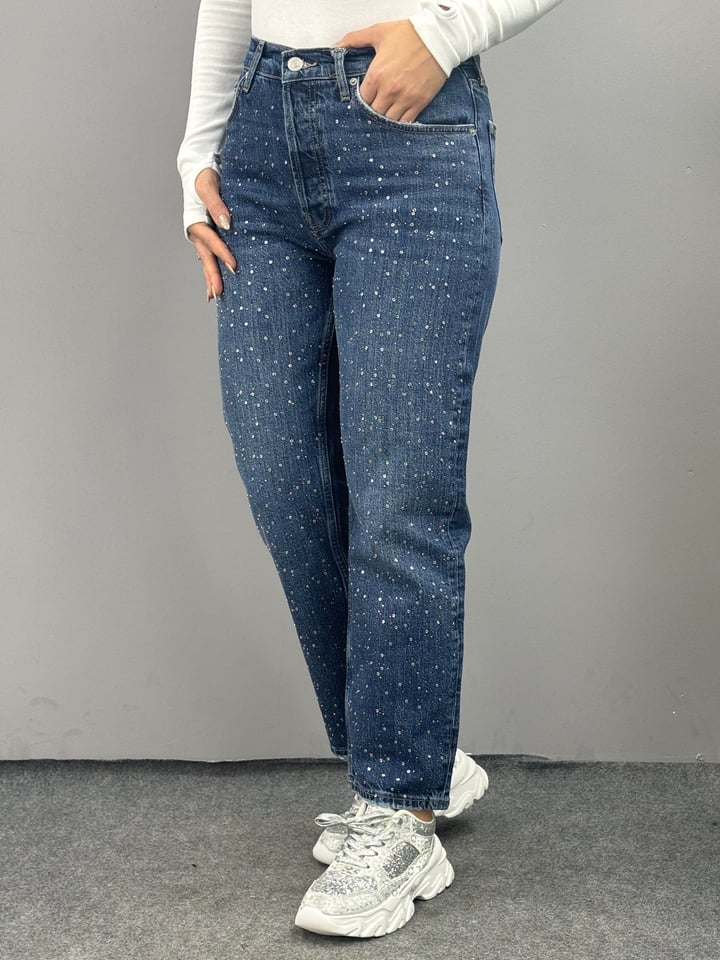 Zr. Taşlı Mavi Jean