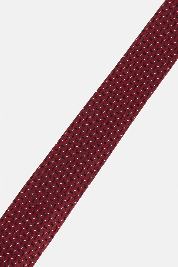 Açık Bordo Baskılı Kravat