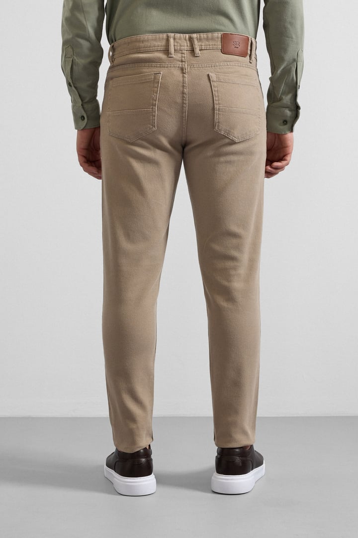 Bej Düz Casual Pantolon