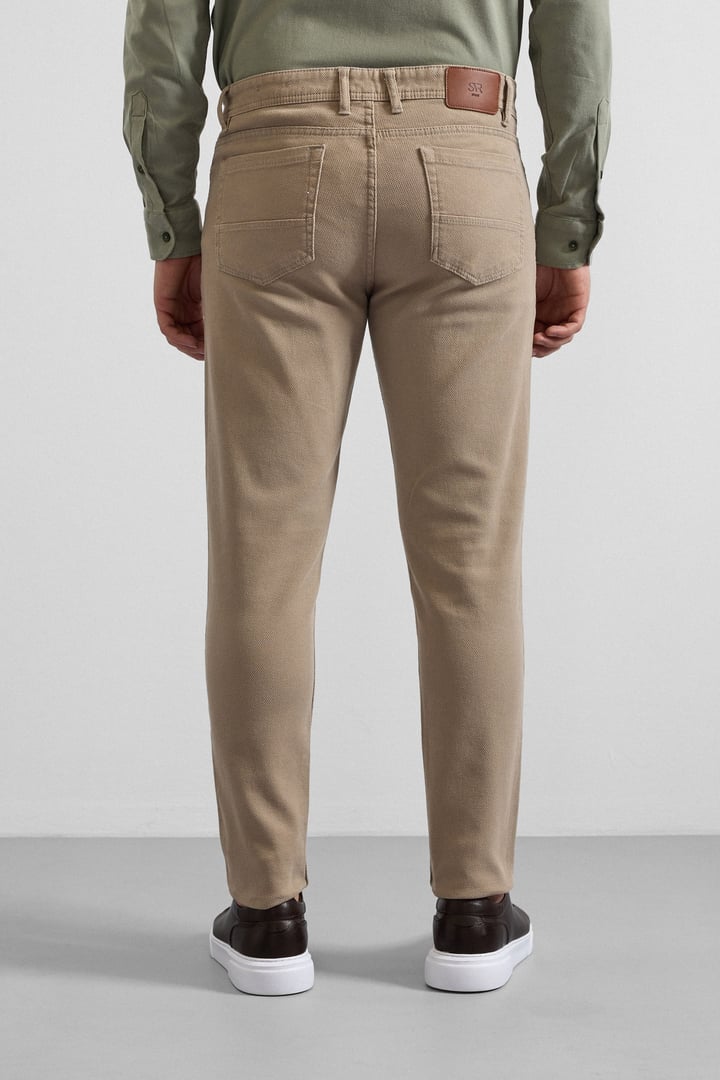 Bej Düz Casual Pantolon