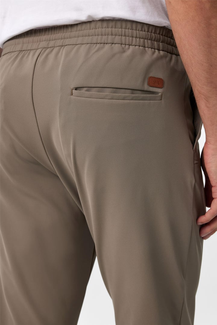 Bej Slim Fit Düz Jogger Pantolon