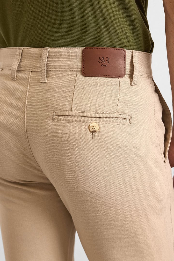 Bej Slim Klasik Pantolon