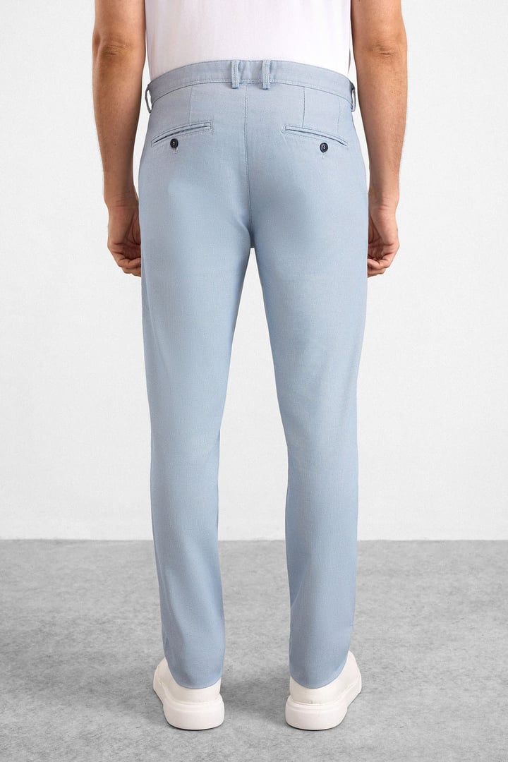 Buz Mavi Slim Casual Pantolon