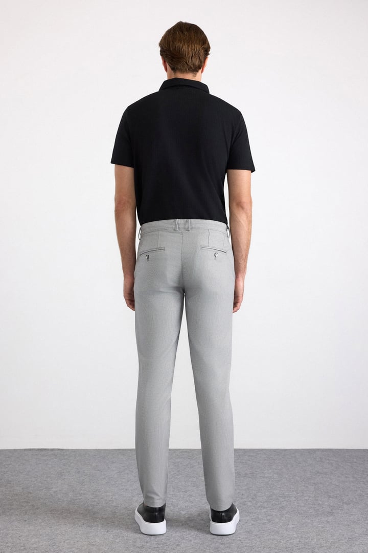 Gri Slim Casual Pantolon