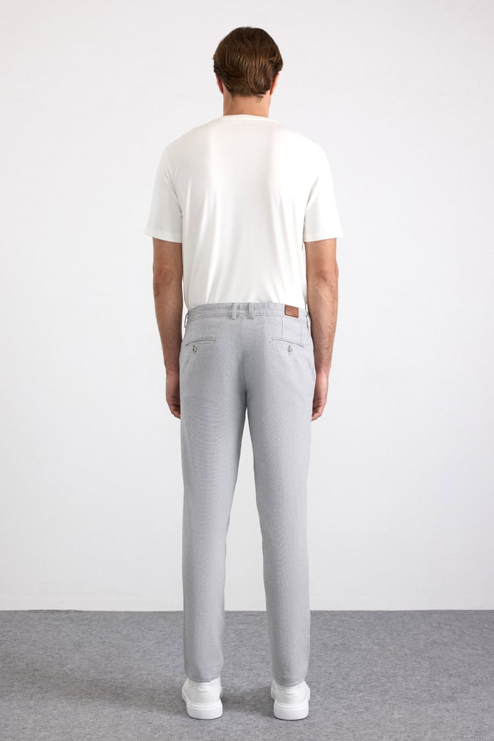 Gri Slim Casual Pantolon