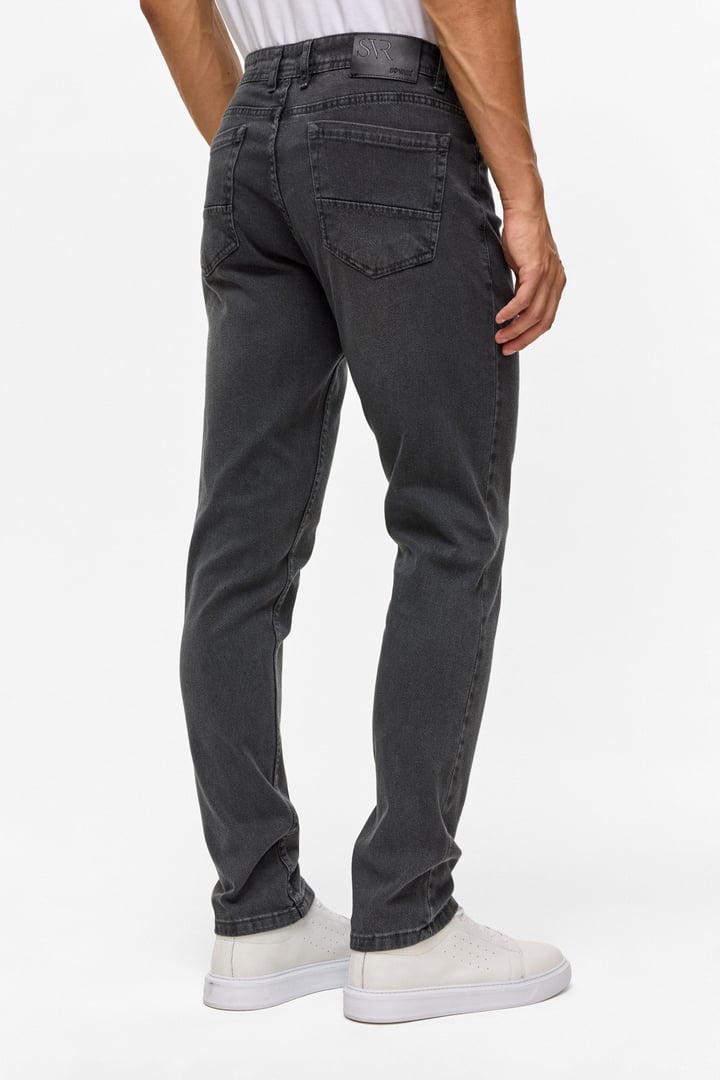 Gri Slim Denim Pantolon