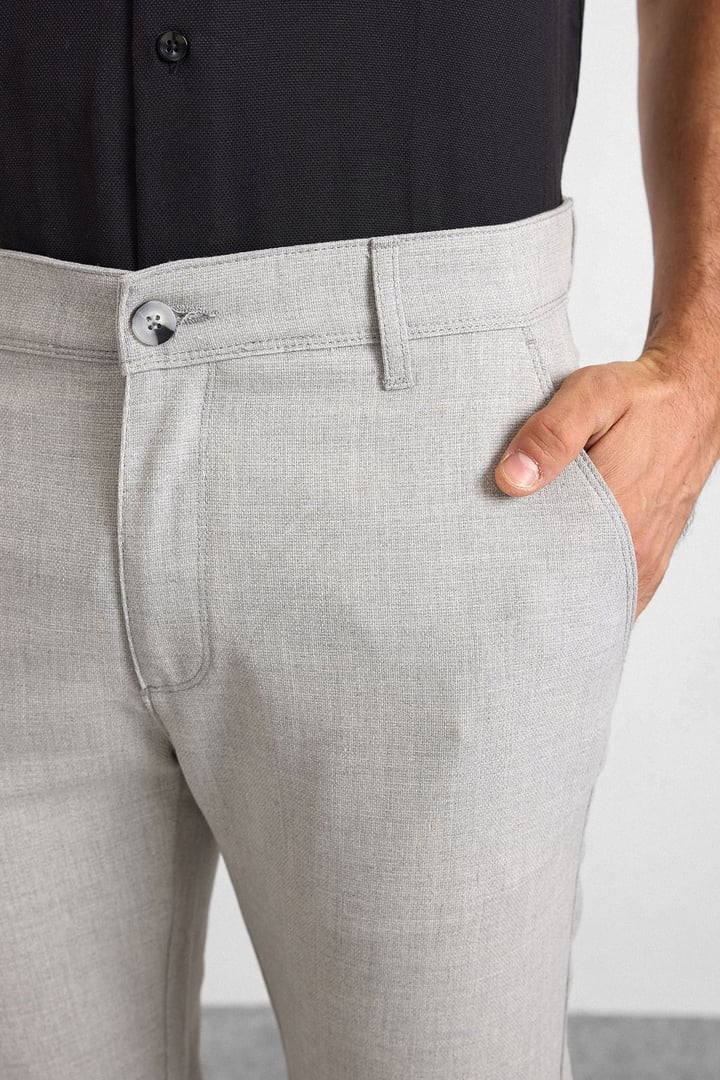 Gri Slim Klasik Pantolon