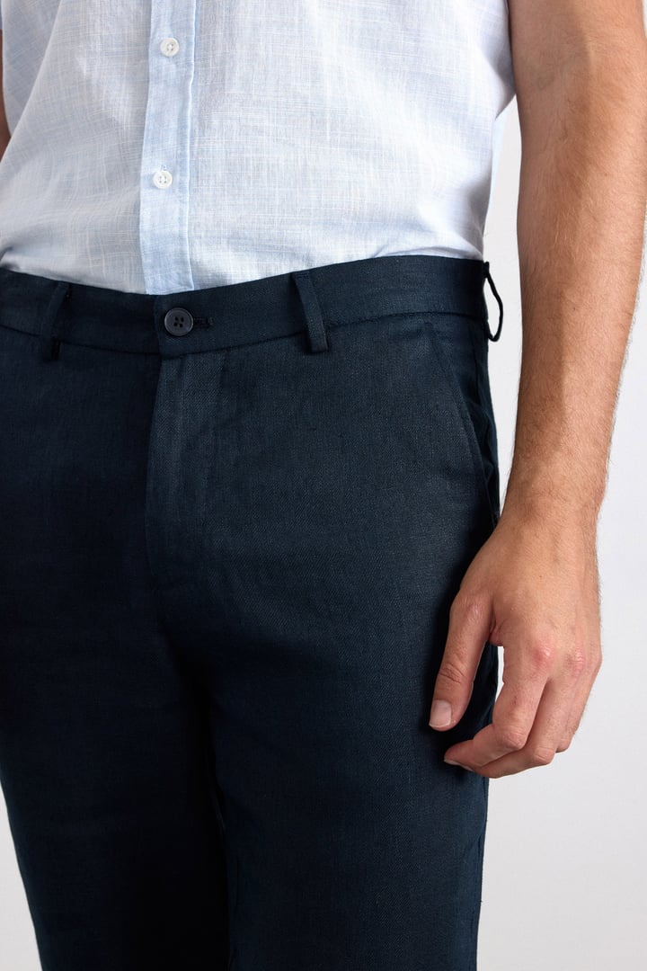 Lacivert Regular Düz Düz Normal Bel Standart Jogger Pantolon