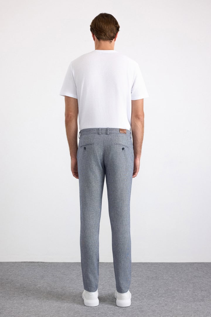 Lacivert Slim Casual Pantolon