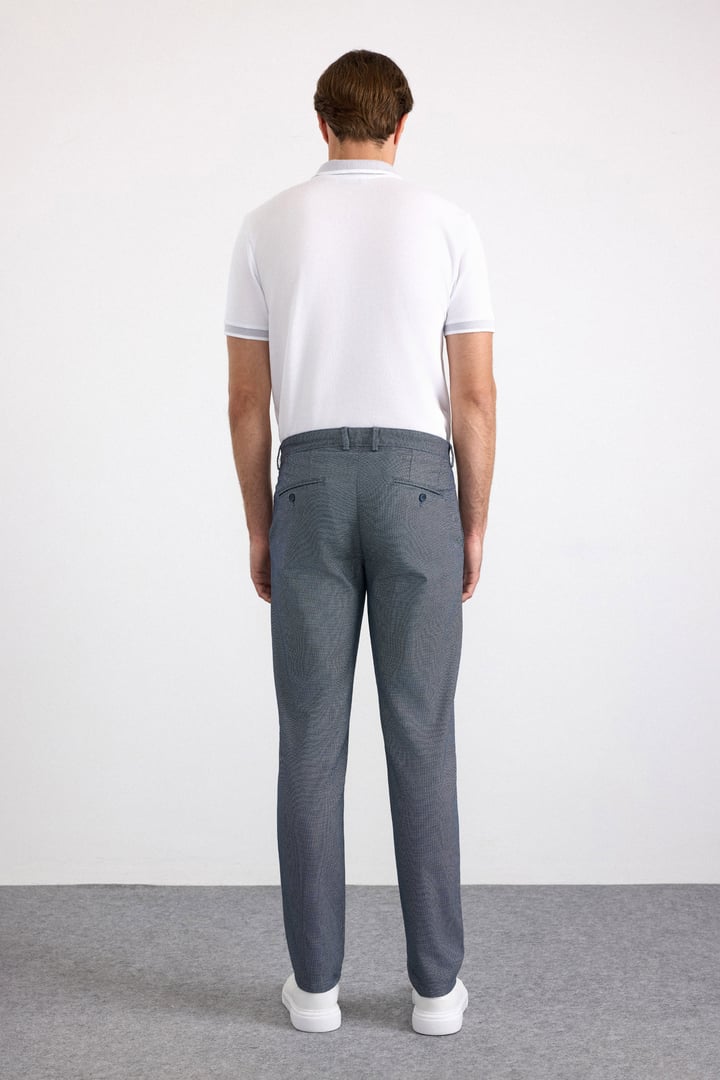 Lacivert Slim Casual Pantolon