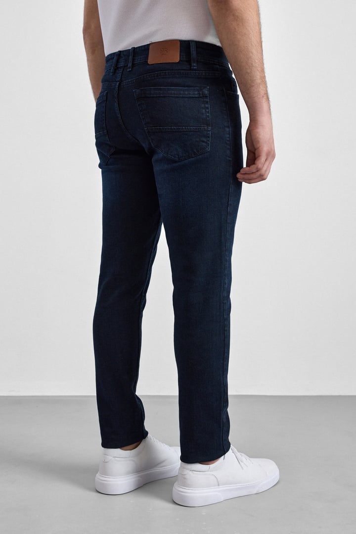 Lacivert Slim Denim Pantolon