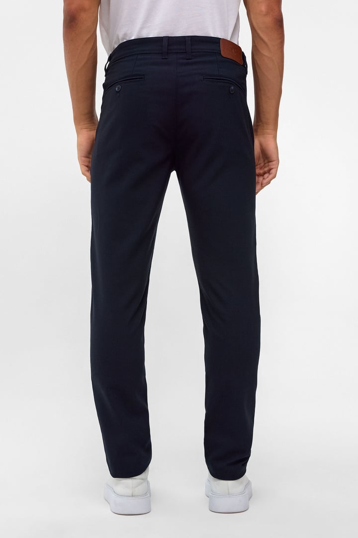 Lacivert Slim Desenli Pantolon