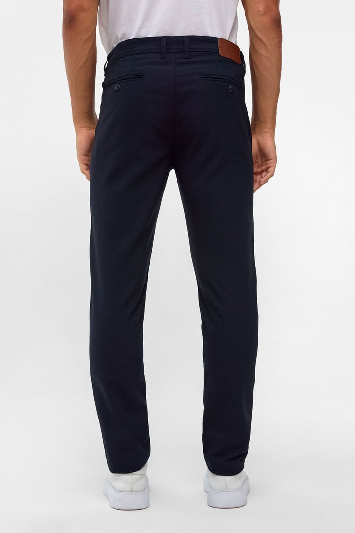Lacivert Slim Desenli Pantolon
