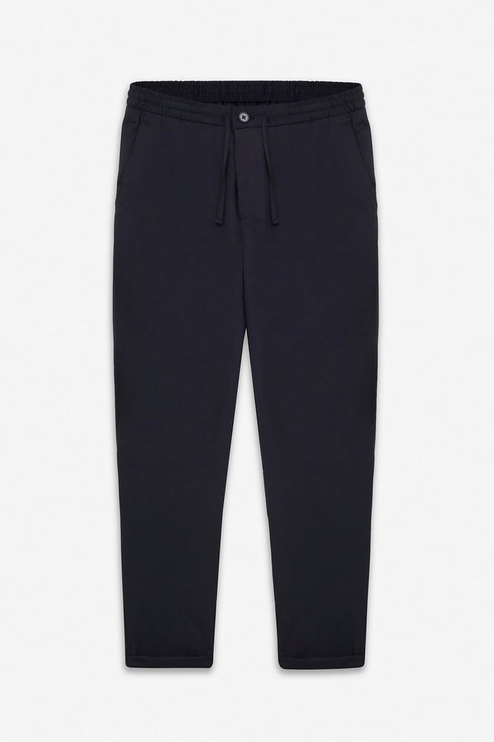 Lacivert Slim Düz Jogger Pantolon