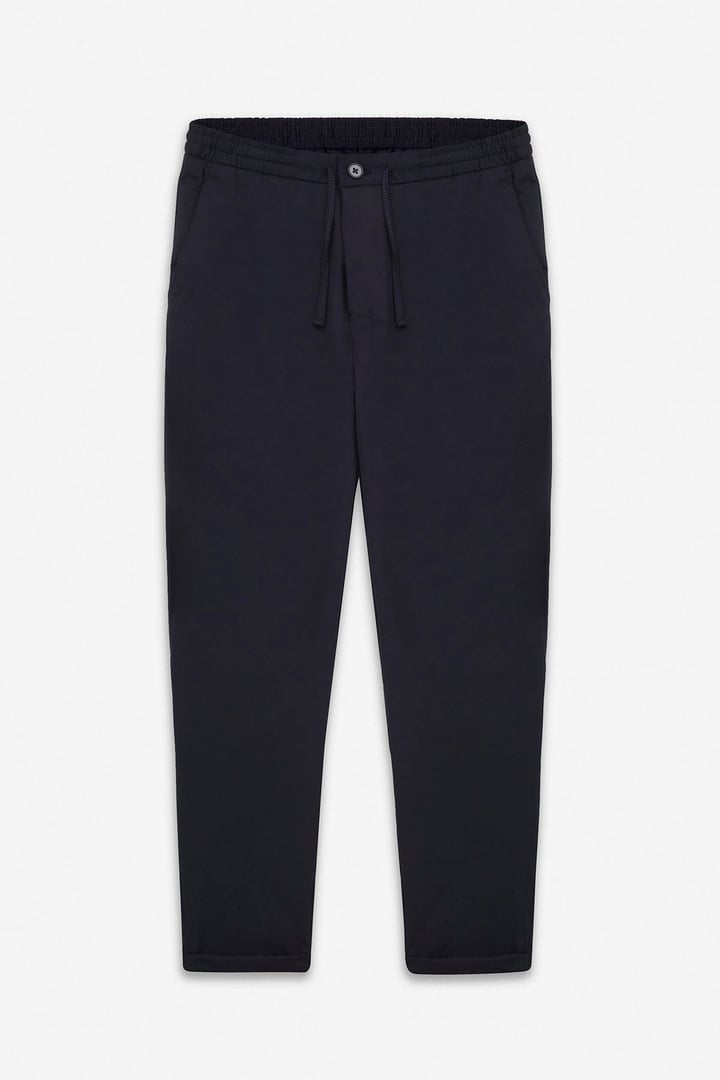 Lacivert Slim Düz Jogger Pantolon