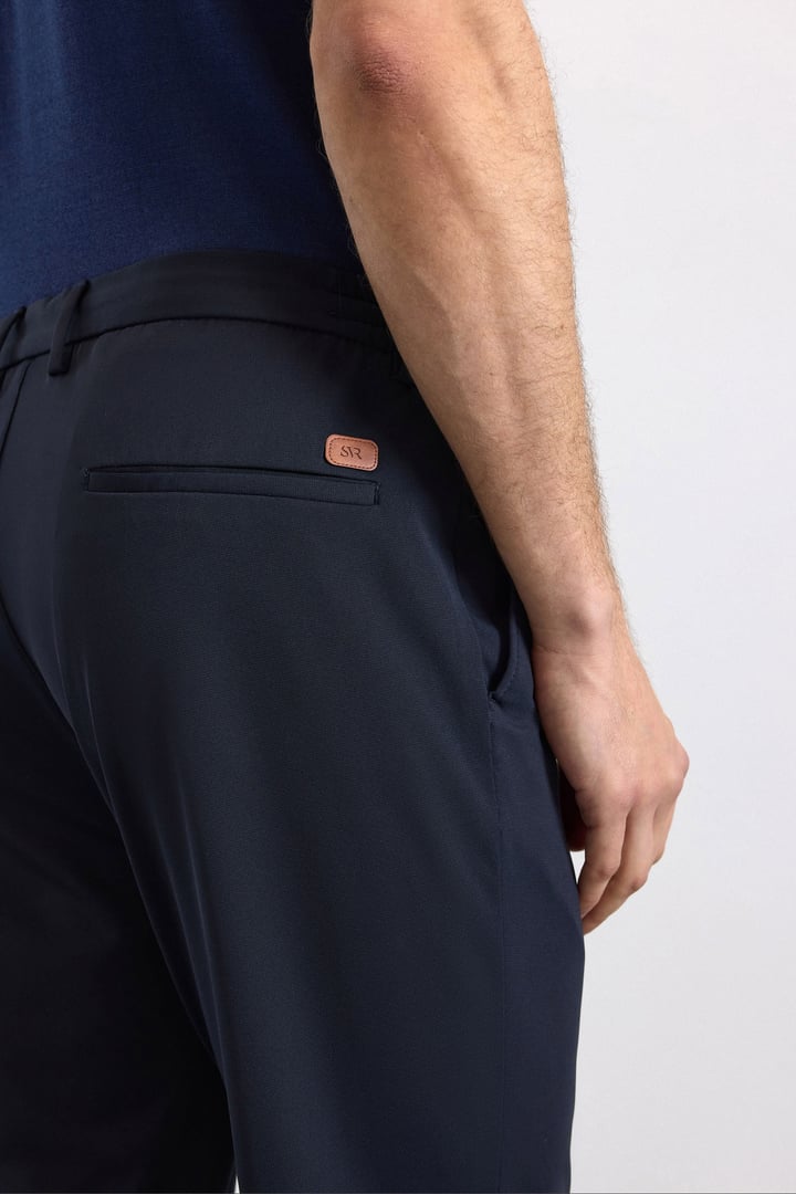 Lacivert Slim Düz Jogger Pantolon