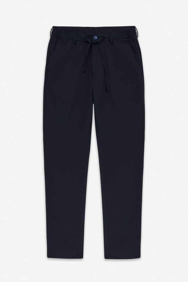 Lacivert Slim Düz Jogger Pantolon