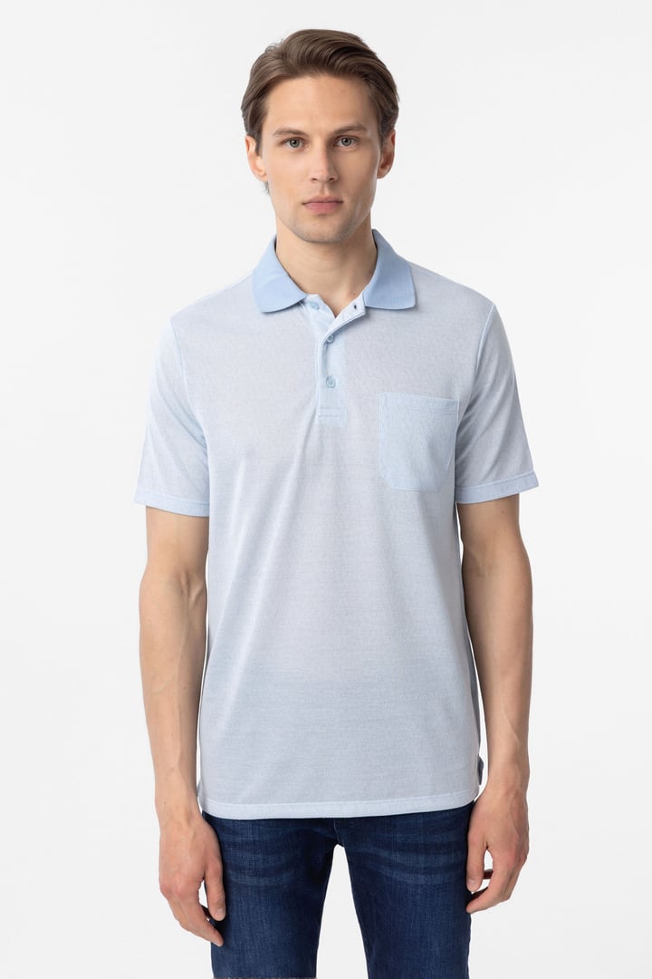 Mavi Regular Armürlü Polo Yaka Tişört
