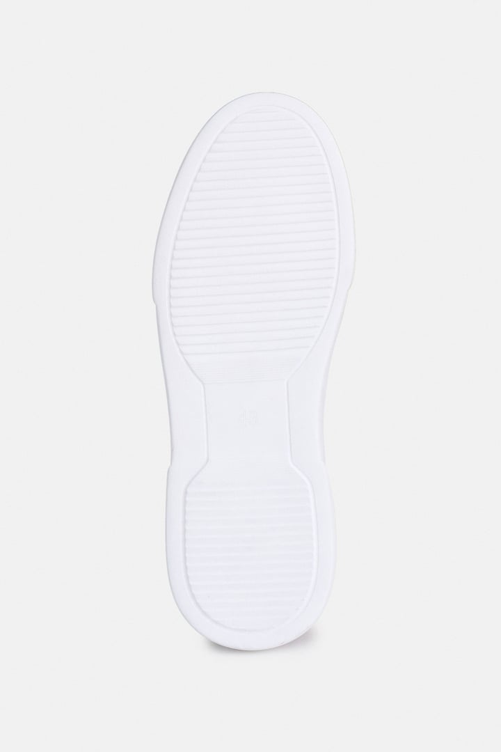 Siyah Gerçek Deri Bağcıklı Sneakers
