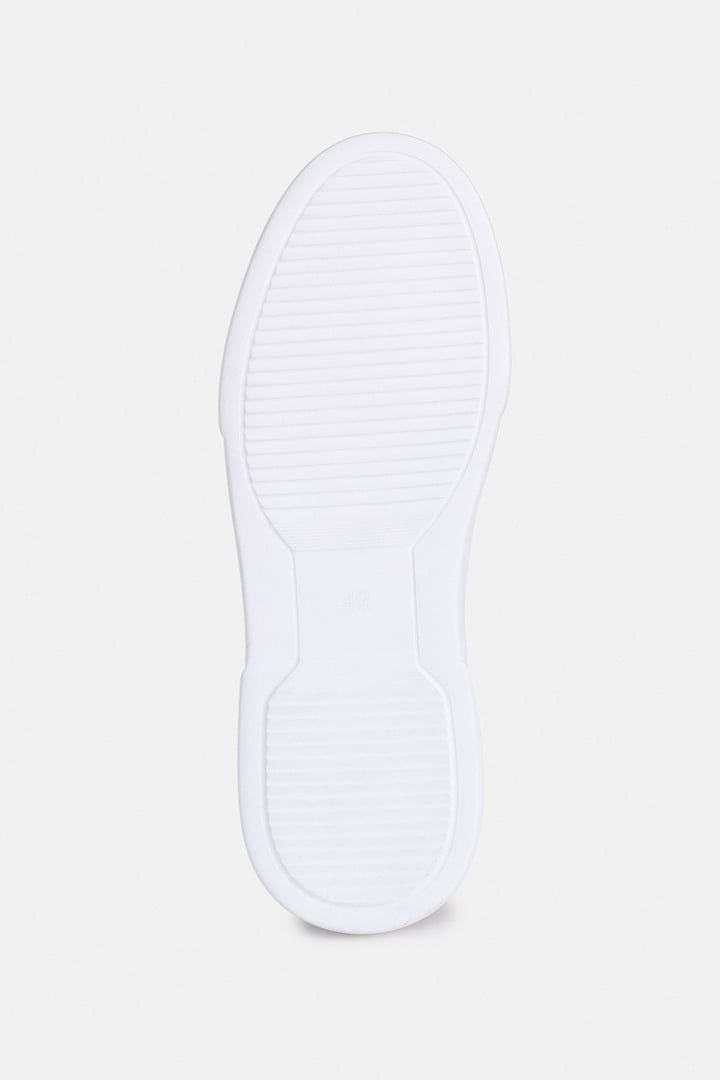 Siyah Gerçek Deri Bağcıklı Sneakers
