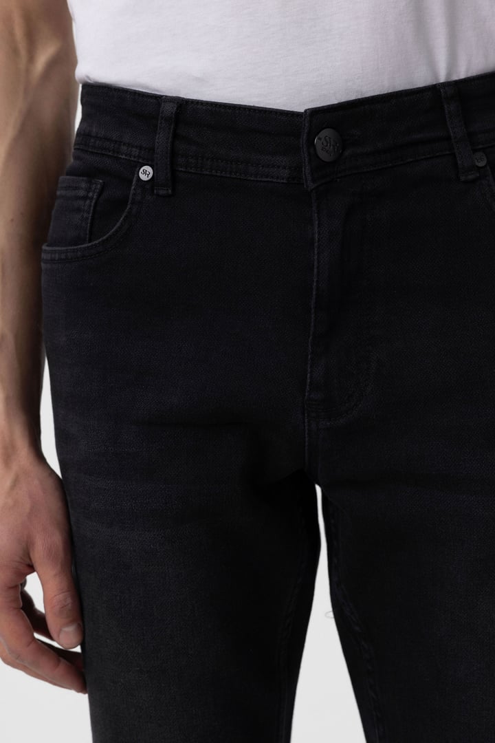 Siyah Regular Denim Pantolon