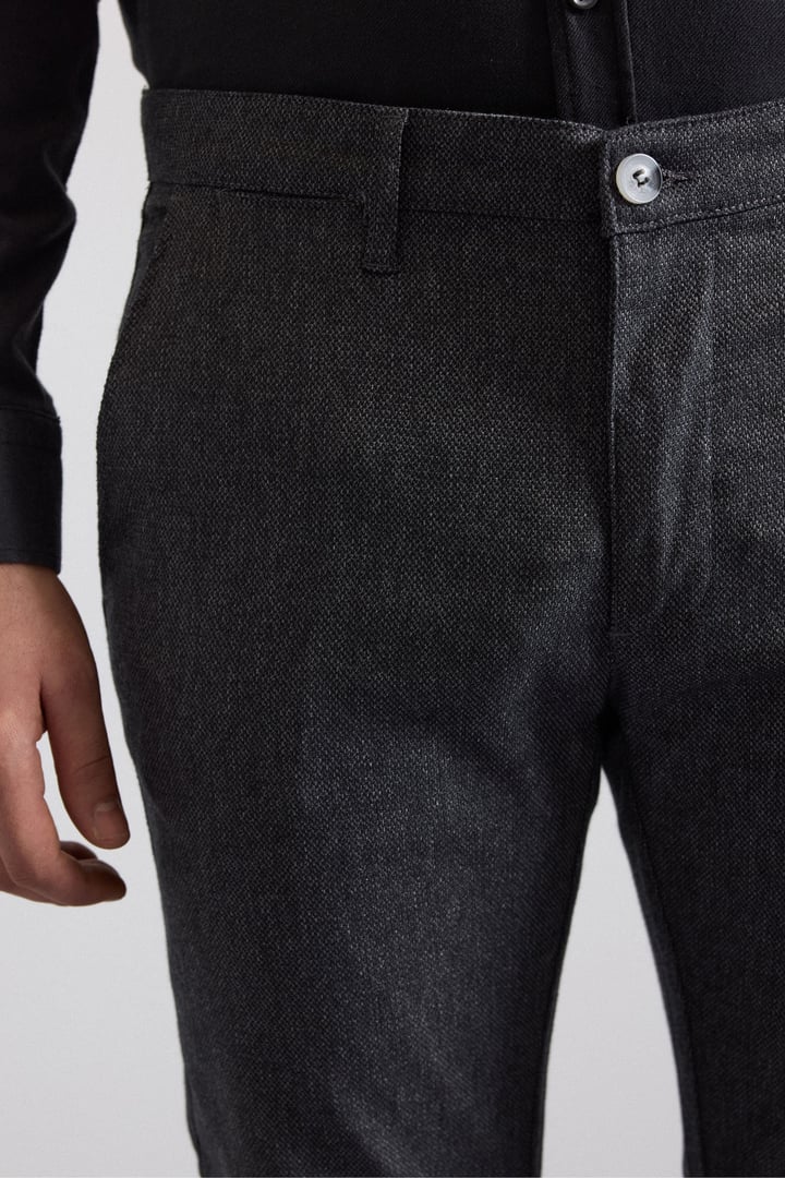 Siyah Slim Casual Pantolon
