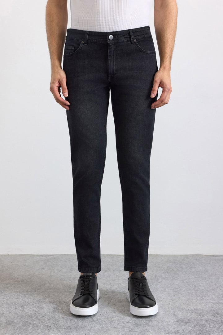 Siyah Slim Denim Pantolon