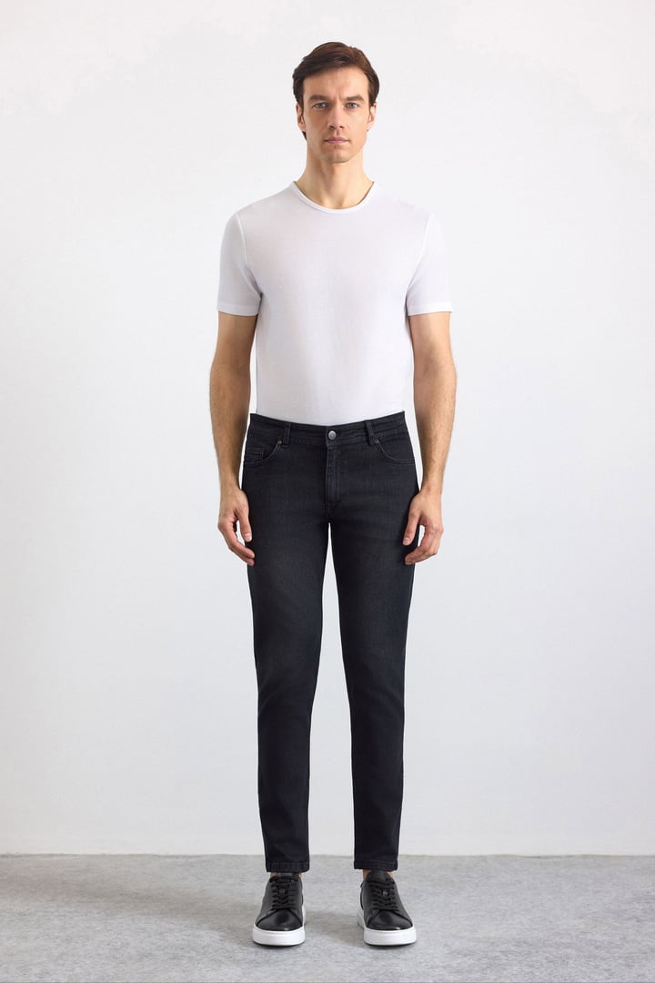 Siyah Slim Denim Pantolon