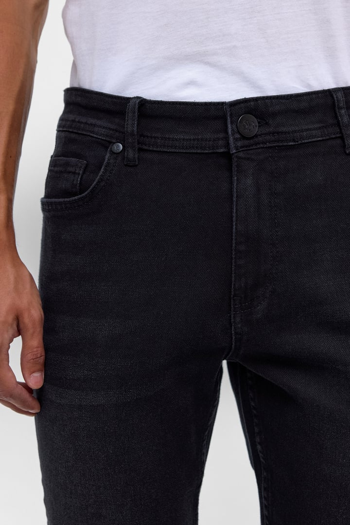 Siyah Slim Denim Pantolon