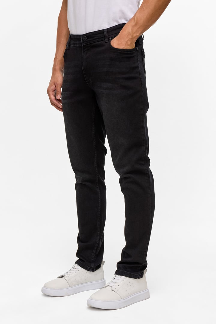 Siyah Slim Denim Pantolon