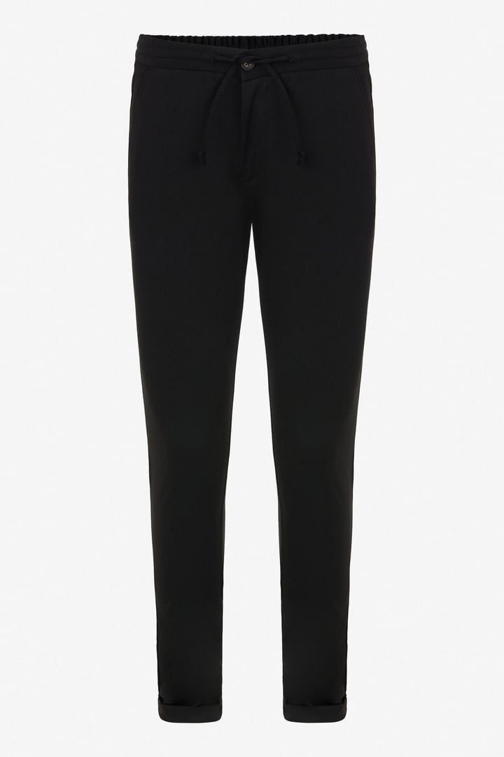 Siyah Slim Düz Jogger Pantolon